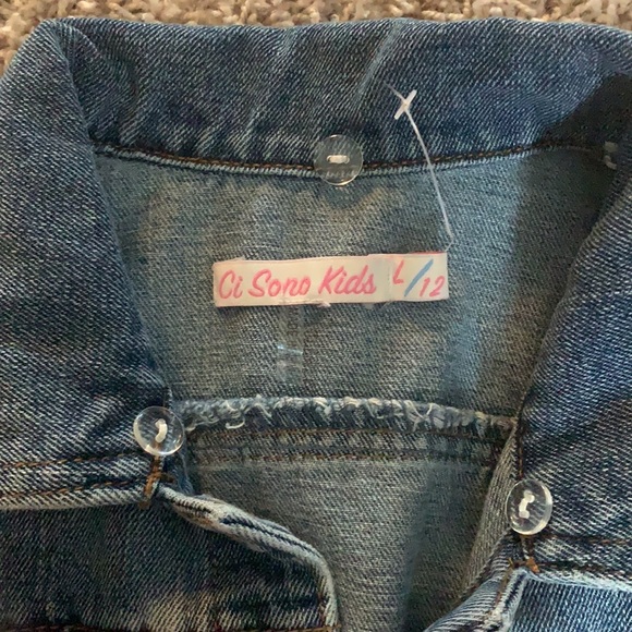 Kids Distressed Blue Jean Jacket - Picture 3 of 3